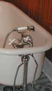 claw-foot tub & new faucet/shower - click on photo for larger image